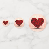 Valentijnsdag Roos Hart Boeket Confetti (Voorkanten)