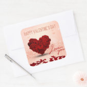Valentijnsdag Roos Hartboeket - Sticker (Envelop)