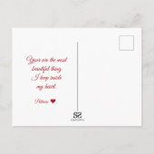 Valentijnsdag Roos Heart Bouquet - Briefkaart (Achterkant)