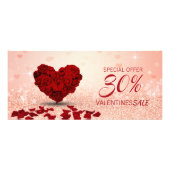 Valentijnsdag Roos Heart Bouquet - Discount Kaart (Voorkant)