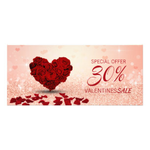 Valentijnsdag Roos Heart Bouquet - Discount Kaart