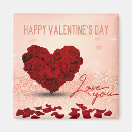 Valentijnsdag Roos Heart Bouquet - Magnet
