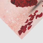 Valentijnsdag Roos Heart Bouquet - Weefpapier Tissuepapier (Detail)