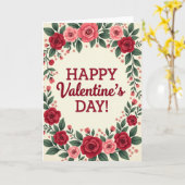 Valentijnsdag Roos Kaart (Gele Bloem)