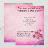 Valentijnsdag Roos Kaart (Voorkant / Achterkant)