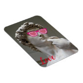 Valentijnsdag roos met een gekleurde bril magneet (Rechterzijde)