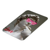 Valentijnsdag roos met een gekleurde bril magneet (Linkerzijde)