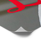 Valentijnsdag roos met een gekleurde bril poster (Hoek)