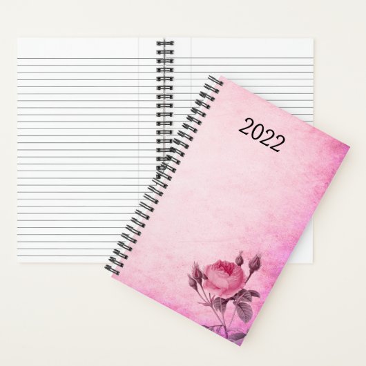 Valentijnsdag Roos Notitieboek (Binnen)