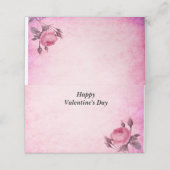 Valentijnsdag Roos Plaatskaartje (Buitenkant ongevouwen)
