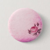 Valentijnsdag Roos Ronde Button 5,7 Cm (Voorkant)