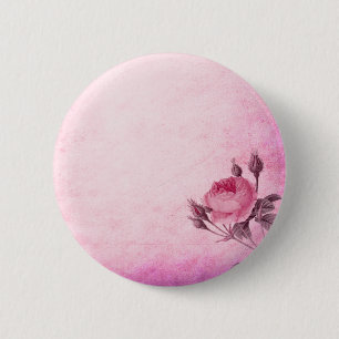 Valentijnsdag Roos Ronde Button 5,7 Cm