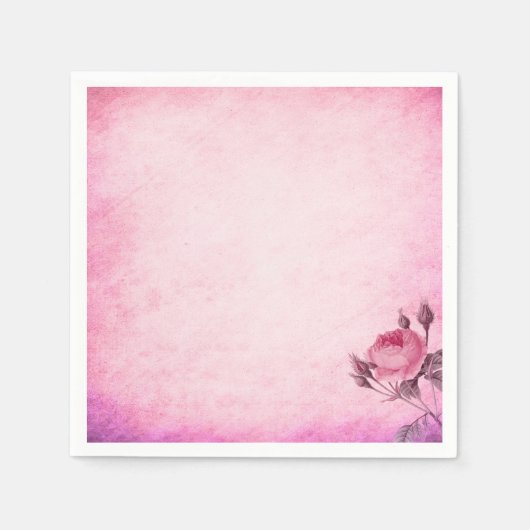 Valentijnsdag Roos Servet (Voorkant)