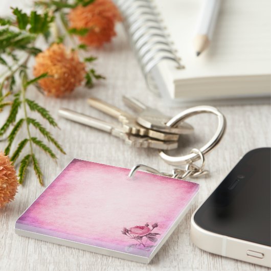 Valentijnsdag Roos Sleutelhanger (Voorkant Rechts)