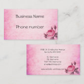 Valentijnsdag Roos Visitekaartje (Voorkant / Achterkant)