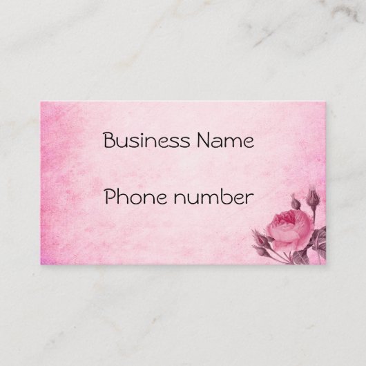 Valentijnsdag Roos Visitekaartje (Voorkant)