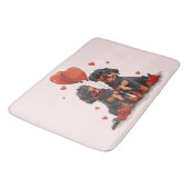 Valentijnsdag Rottweiler Dogs Badmat (Gekanteld)