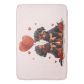 Valentijnsdag Rottweiler Dogs Badmat (Voorkant Verticaal)