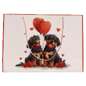 Valentijnsdag Rottweiler Dogs Groot Cadeauzakje (Achterkant)