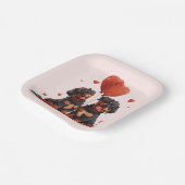 Valentijnsdag Rottweiler Dogs Papieren Bordje (Gebogen)