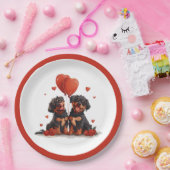 Valentijnsdag Rottweiler Dogs Papieren Bordje (Feest)