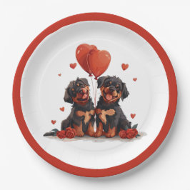 Valentijnsdag Rottweiler Dogs Papieren Bordje