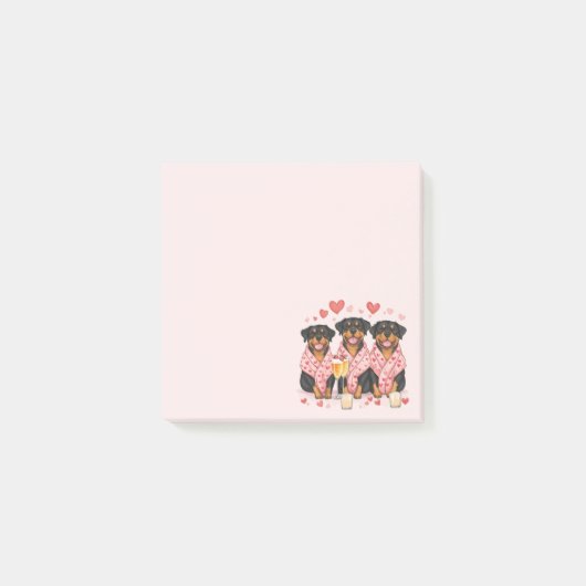 Valentijnsdag Rottweiler Dogs Post-it® Notes (Voorkant)