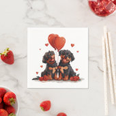 Valentijnsdag Rottweiler Dogs Servet (Insitu)