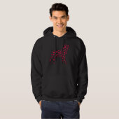 Valentijnsdag Rottweiler Hearts Hoodie (Voorkant volledig)