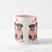 Valentijnsdag Rottweiler Honden Mok (Midden)