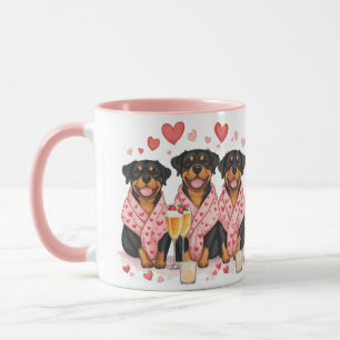 Valentijnsdag Rottweiler Honden Mok
