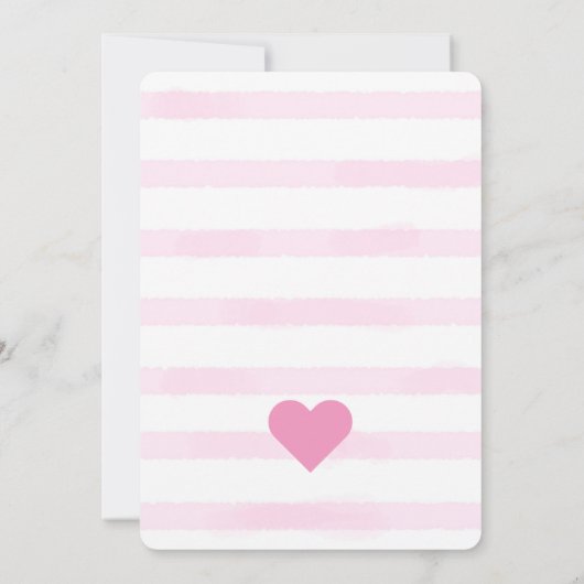 Valentijnsdag Roze banner Kaart (Achterkant)