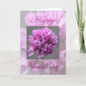 Valentijnsdag Roze Bloem Feestdagen Kaart (Voorkant)