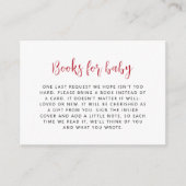 Valentijnsdag Roze Bloemen Boeken voor Baby Informatiekaartje (Voorkant)