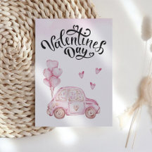 Valentijnsdag Roze Cute Auto