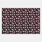 Valentijnsdag Roze en Black Hearts Script love Inpakpapier Vel (Voorkant 2)
