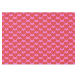 Valentijnsdag Roze en Rode Hart Patroon Feest Tafelkleed