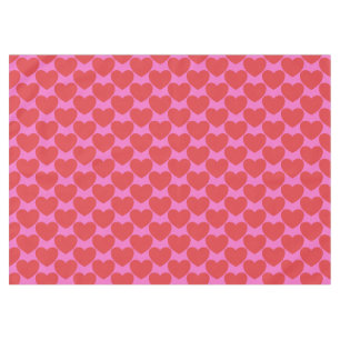 Valentijnsdag Roze en Rode Hart Patroon Feest Tafelkleed