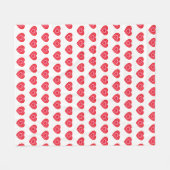 Valentijnsdag roze en rode harten fleece deken (Voorkant (Horizontaal))