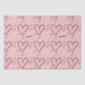 Valentijnsdag roze en rode harten tissuepapier (Voorkant)