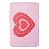Valentijnsdag Roze en Rode Twee Toned Hart Badmat (Voorkant Verticaal)