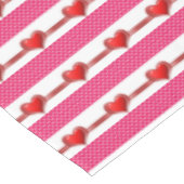 Valentijnsdag Roze en Witte Hartjes Tafelkleed (Gekanteld)