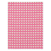 Valentijnsdag Roze en Witte Hartjes Tafelkleed (Voorkant)