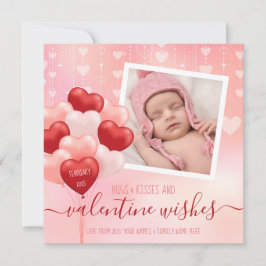 Valentijnsdag Roze Hart Ballon Instagram Kaart