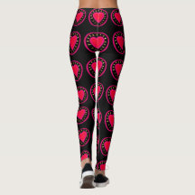 Valentijnsdag Roze hart in reliëf Yoga Leggings