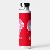 Valentijnsdag roze hart kussen knuffels xoxo rood waterfles (Rechts)