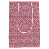 Valentijnsdag Roze Harten en wervelingen Medium Cadeauzakje (Achterkant)