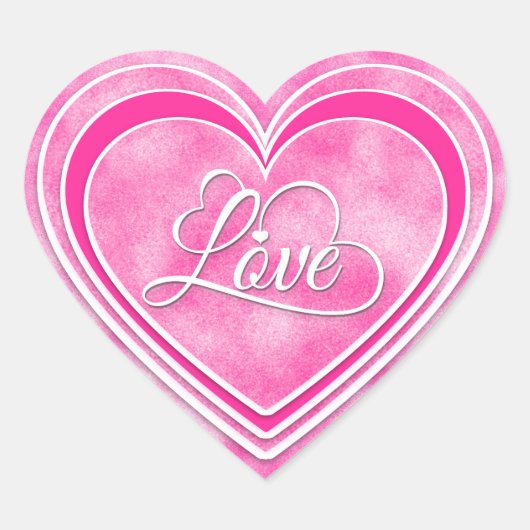 Valentijnsdag -  Roze Harten Liefde WA Hart Sticker (Voorkant)