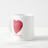 Valentijnsdag Roze harten Rood cadeautje Koffiemok (Voorkant links)