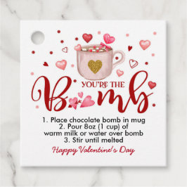 Valentijnsdag Roze Hot Chocolate Bomb Labels